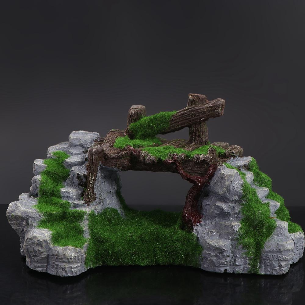 Moss Rockery Shape Decoration Landscaping Resin Aquarium Rockery Fish Tank Ornaments  Table