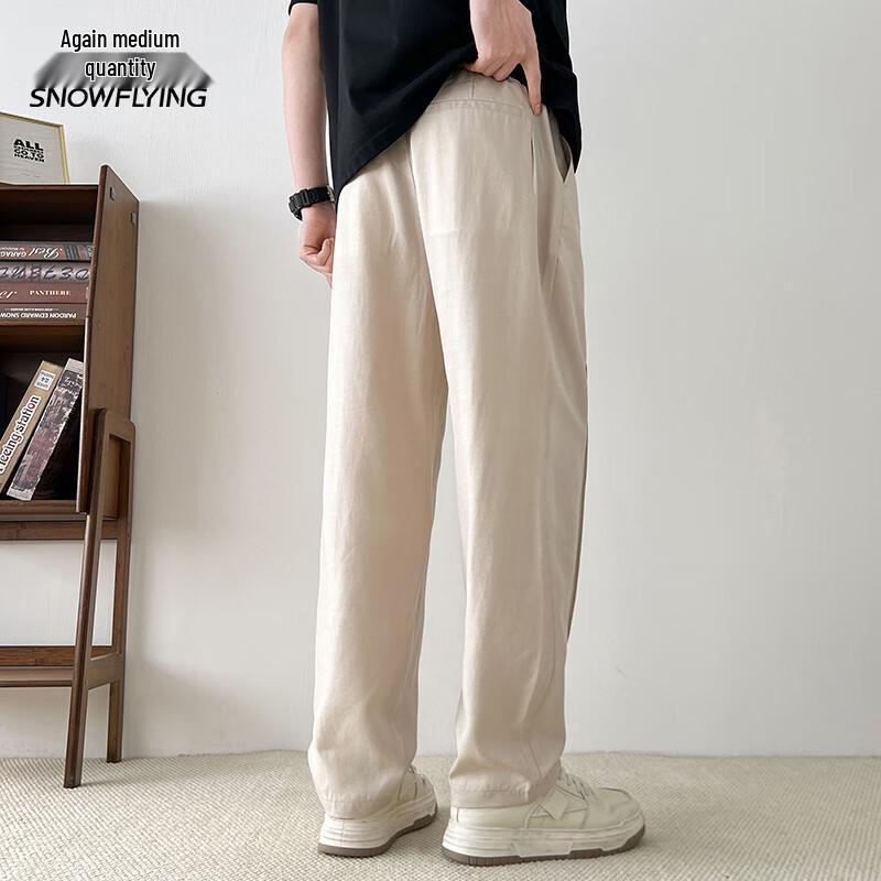 Men's Casual Lyocell Blend Straight-Leg Pants