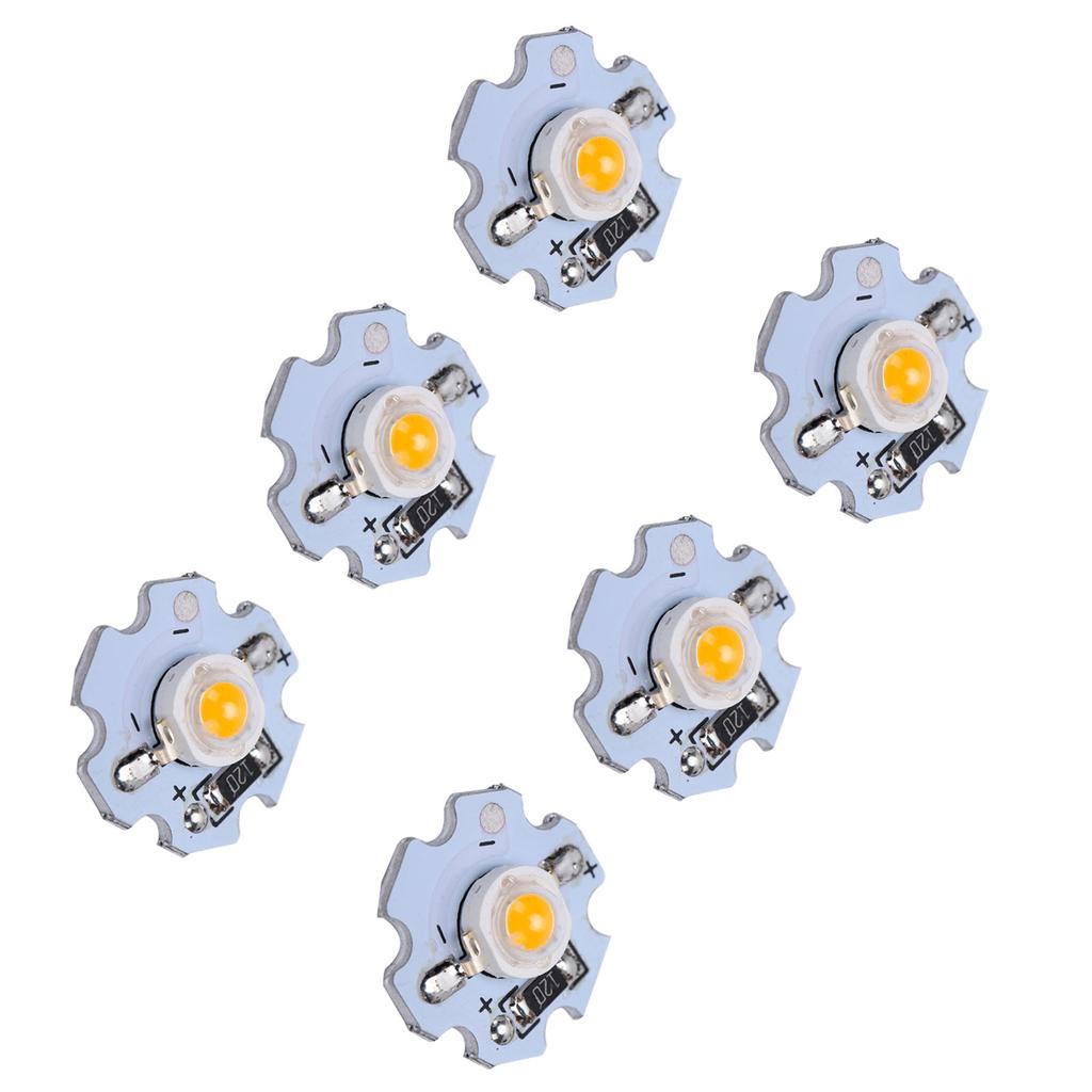 25 Stück 0,5W 5V Hochleistungs-LED-Lampenperle Lichtquellenchip mit Aluminiumplatte Gelbes Licht: 588‑590NM