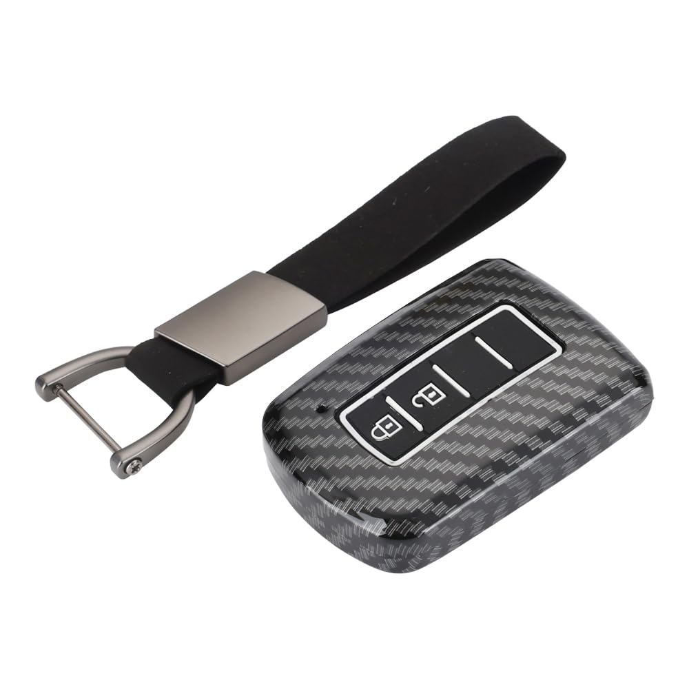 Kinotaka Toyota Exclusive Key Case for Harrier 60 Auris 180 Prius Series Late Button Design Carbon Style Keychain Series, Series, 40 Model, etc. 2/3