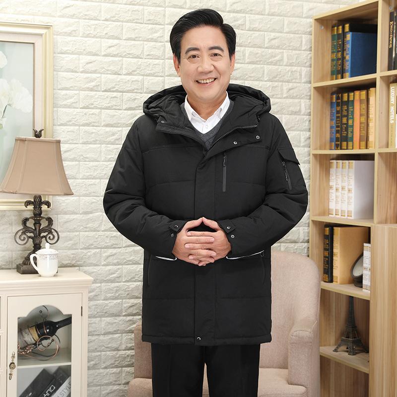 

Новая рабочая одежда для папы, короткие утепленные зимние пальто для людей среднего и пожилого возраста, теплые и непромокаемые 4XL