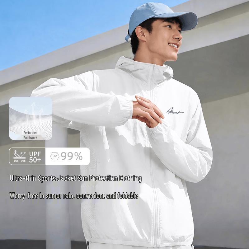 Xuezhongfei Men s Hooded Mesh Sun Protection Jacket 2XL