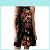 Elegant Women Fashion Splicing Color Print Hanging Neck Hem Mini Dress In Premium Quality Materials