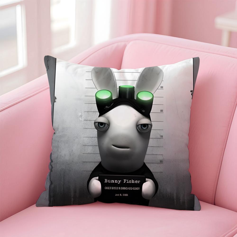 R-Rabbids I-Invasion Cushion Cover Home & Car Multi-Scene Pillow Cover - Reversible, Soft & Durable for Daily Use