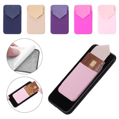 New Fashion Universal Phone Card Holder Fashion Lycra Cell Phone Pocket Wallet Case Slim Pocket Adhesive Sticker Card Holders
