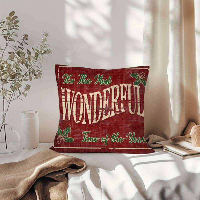 Cozy Cabin Patterned PillowcaseSuitable for sofa car bedroom decorative cushion cover pillow cover