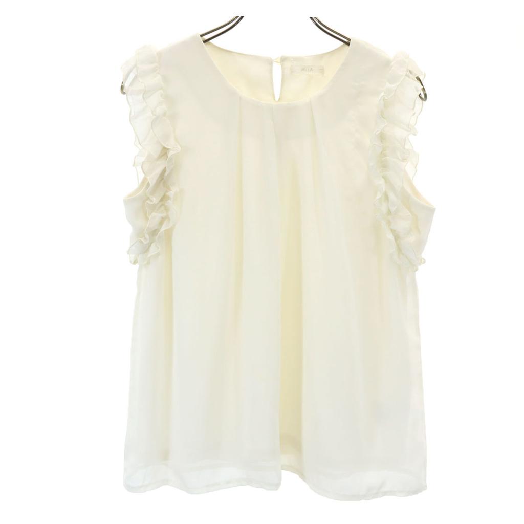 MIIA No sleeve Ruffled sleeves shirt 160 Off-white Kid's Used