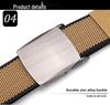 Men's Nylon Woven Canvas Belt with Automatic Buckle - Youth & Student Casual Tactical Belt