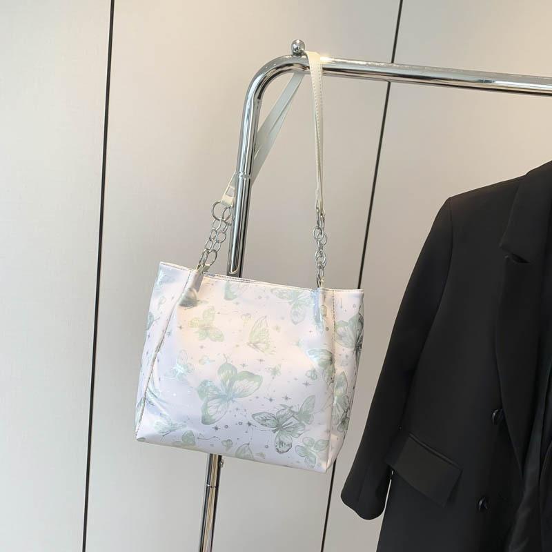 2025 New Foreign Trend Casual Shoulder Bag College Students Class Tote Bag Fashion Commuter Large Capacity Bag Women