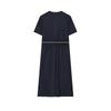 Fila Modern Heritage  DNA French Chic Fashionable Versatile Simple Short Sleeve Dress Women Dresses Legendary-Blue F11W431304FNV