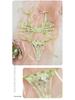 Light Green Floral Embroidered Lace Lingerie Set