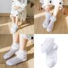 3 Pair Cotton Girls Socks Featur Lace Detail Children's Casual Ankle Socks for Daily Outfits and Special Occasion