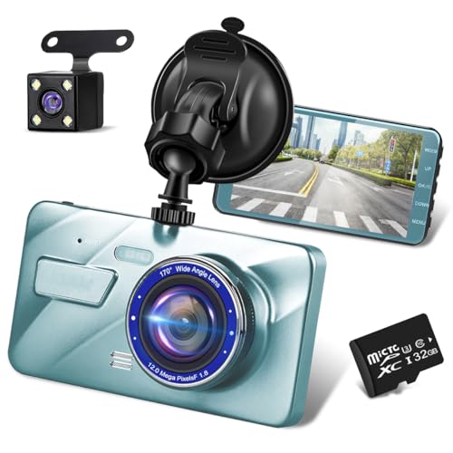 

Видеорегистратор Kawlity, Передняя и задняя камеры, Качество Full HD 1296P, Технология коррекции изображения HDR/WDR, 4-дюймовый ЖК-экран, Сверхширокий угол обзора 140 градусов