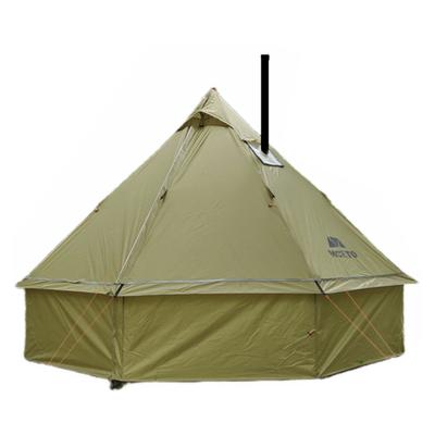 Tenda Tipi Hot da 2-4 persone con fornello Jack Tenda da campeggio a piramide Teepee per campeggio Zaino in spalla