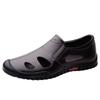 Fashion Summer Hot Selling Breathable Men's Sandals Beach Camping Shoes Hollowed Out Soft Soled Men's Leather Casual Shoes Anti Slip