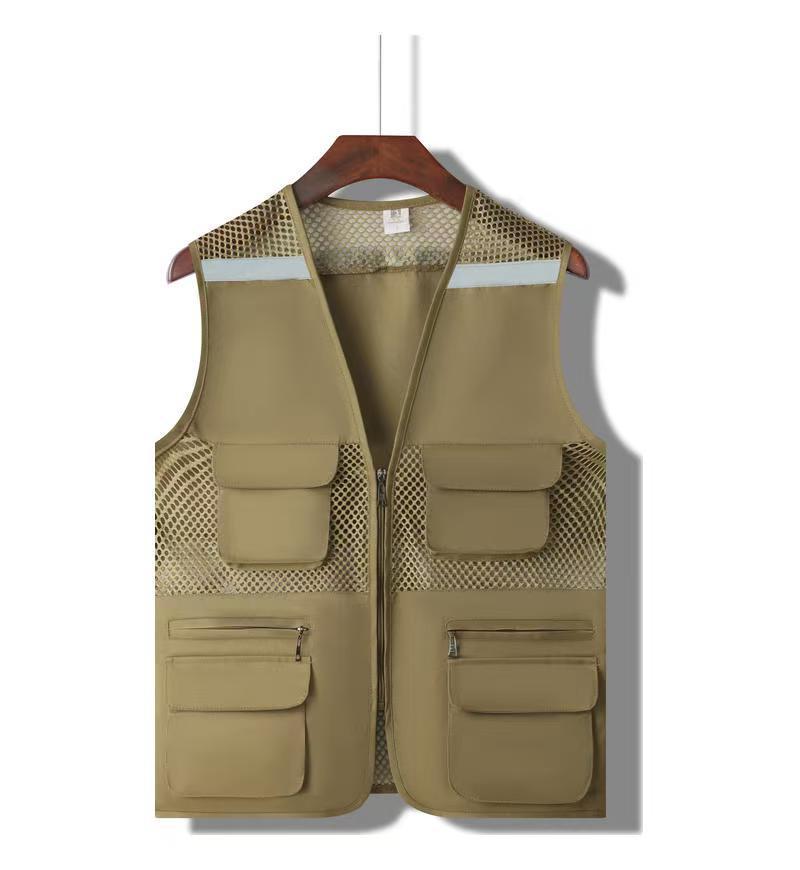 Children's Custom Multi-Pocket Mesh Activity Vest with Logo for Summer