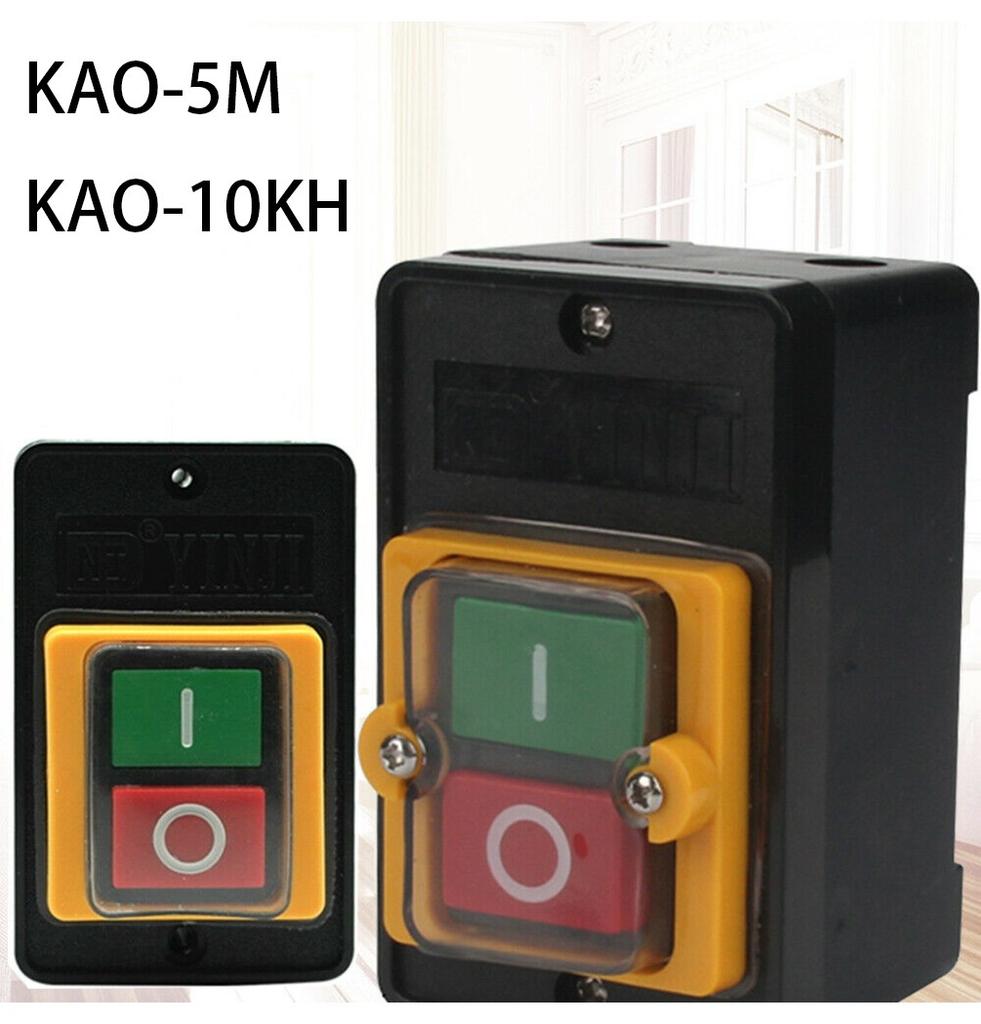 Replacement Switch Water Proof Accessories Fit For 10A AC 220/380V Green And Red Machine Drill Motor ON OFF Useful