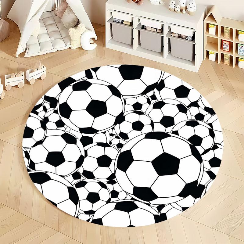 Free Shipping! Round Soccer Ball Carpet for Sports Enthusiasts' Room Round Carpet for Home Sofa Bedroom, Gift