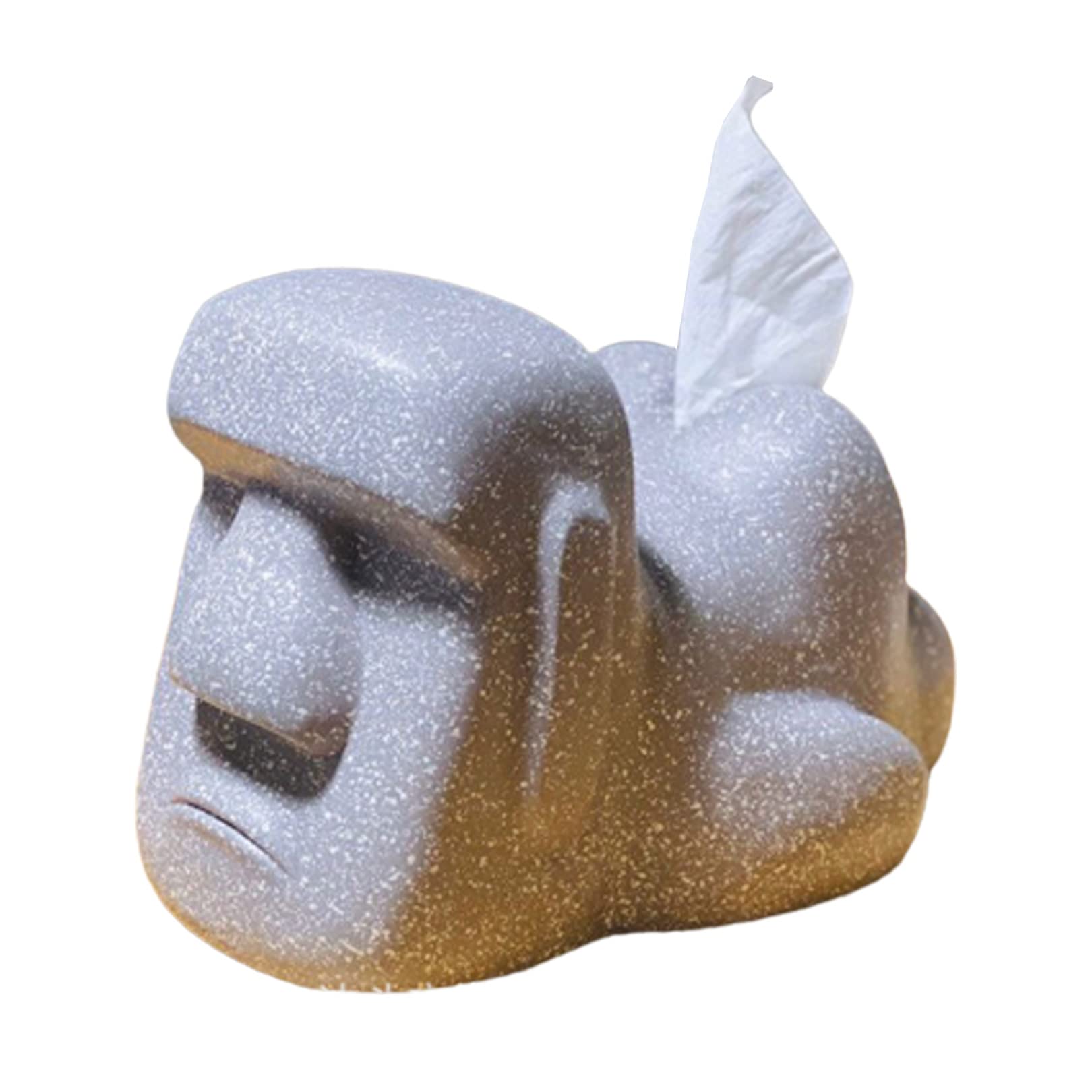 

sac taske Moai Statue Tissue Case, Fun Item, Moai Tissue Holder, Funny Gift (Light Gray)