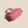 Macaron Soft Handbag Women Genuine Leather Flap Pocket Simple Sewing Shoulder Crossbody Bag