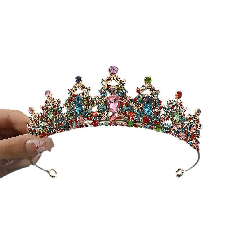 Girls' Princess Crystal Crown Headband - Children's Birthday Gift Hair Accessory