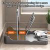Pan Lid & Spoon Organizer Rack PP/Stainless Steel Vertical Drying Stand With Drip Tray Space Saving For Counter Dishwasher Safe