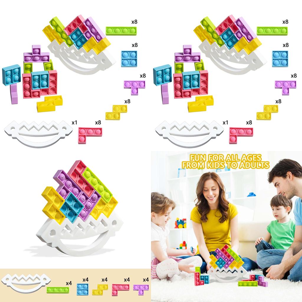Silicone Kids Stacking Blocks With Balance Fun For Parentchild Play