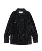THEVINYLHOUSE Embroidery Velour Shirts Black