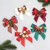 1 Holiday Party Decoration Four-ear Bow Christmas Wreath Pendant Bell Bow Pendant Decoration