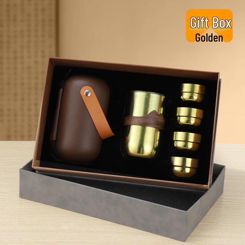 Luxury Pure Titanium Kung Fu Tea Set with High-End Teapot & Gift Box