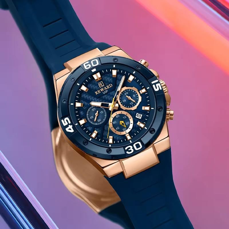 Mode Bunte Zifferblattuhr Herren Luxus Silikon Chronograph Sport Wasserdicht Quarz Herrenuhr Relogio Masculino