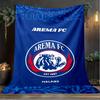 1PC Arema Football club Printed Soft Flannel Blanket Throw for Adult Bedroom Living Room Sofa Camping Travel Fan gifts Christmas Gifts