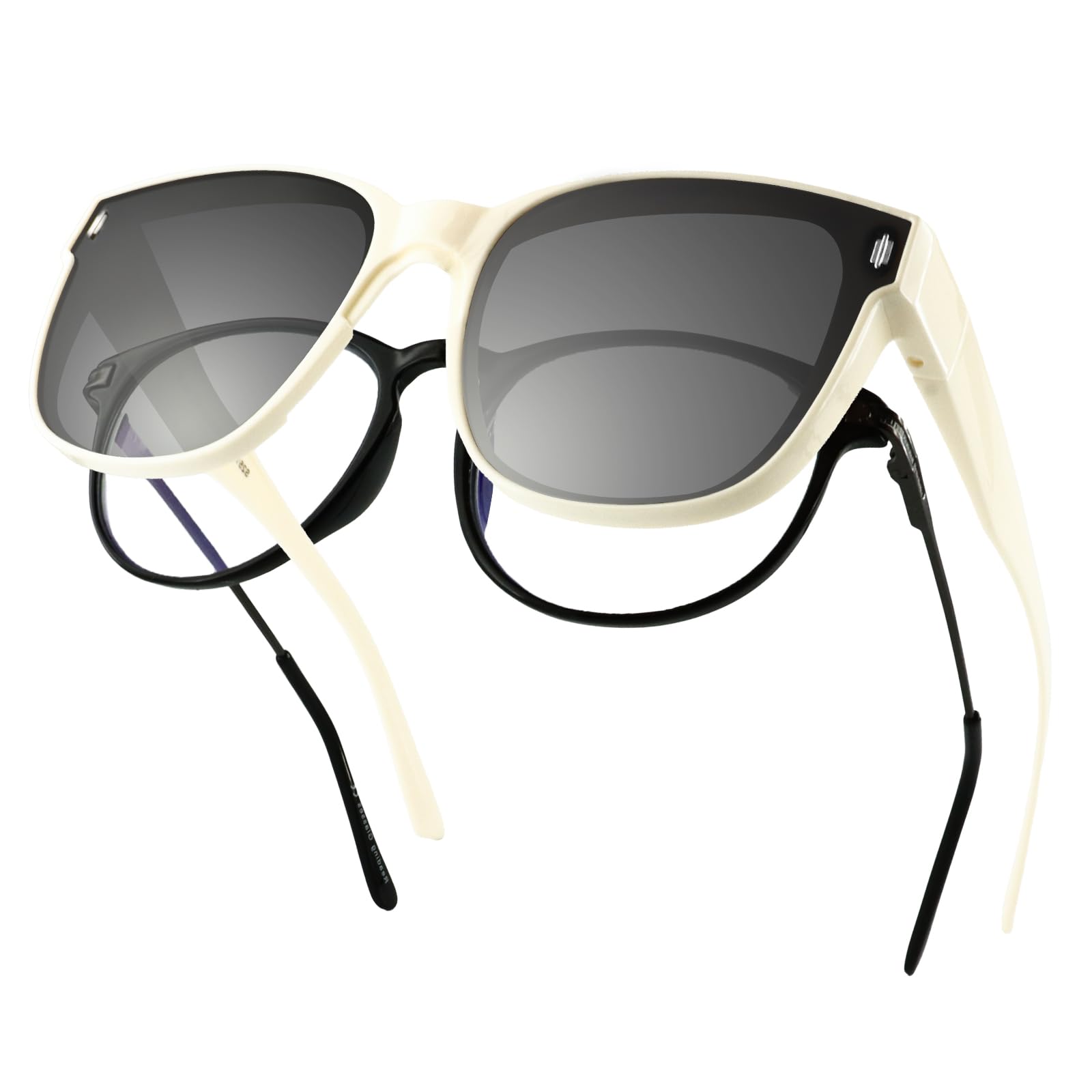

[Soarea] Oversized Sunglasses - Polarized, Large Size, UV400 Protection, Suitable for Driving, Fishing, Sports, Men s & Women s S25105 (White)