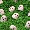 20 Pcs Halloween Miniature Ghost Figurine Cute Tiny Resin White Ghost Statue for Garden Bonsai Sand Table Decoration
