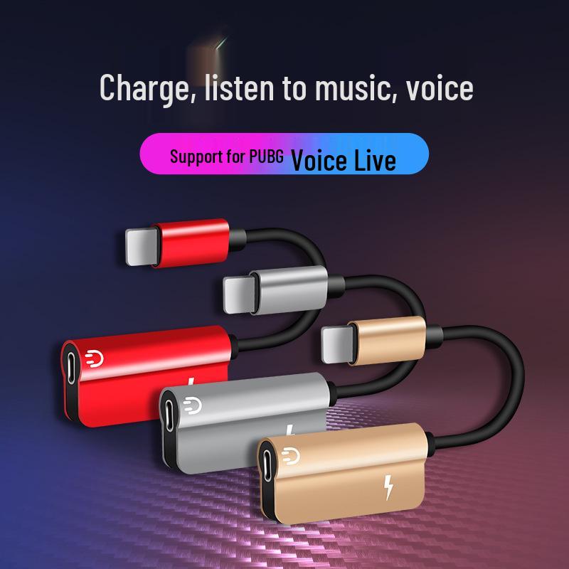 Apple Mobile Headset Converter: 2-in-1 Charging & Live Broadcast Gaming Adapter