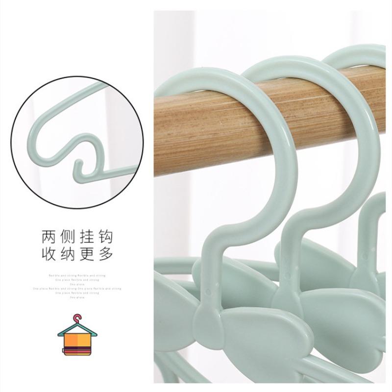 10/20/30Pcs Plastic Kids Clothes Hangers with Bow Design, Anti-Slip Space Saver Baby Garment Hangers for Children Shirts Pants