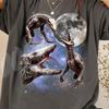 Three Skullcrawler Moon Shirt, Vintage Monster Galaxy Tee, Retro Kaiju Graphic Top, Aesthetic 90s Skullcrawler Art, Nature Horror Lover Gift