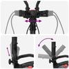 Chariot de golf avec siège Noir Aluminium Pliable
