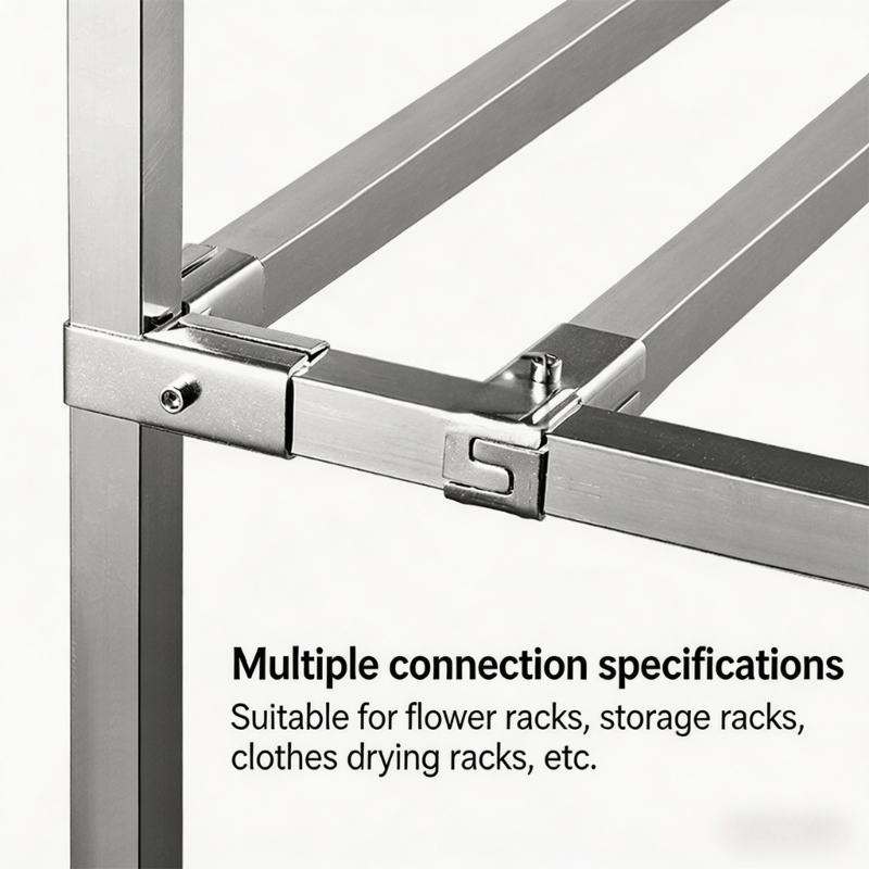 Square Pipe Fixed Joint Storage Rack Connector 3 Way Elbow Pipe Fitting for Fence Rail and Industrial Shelf Construction