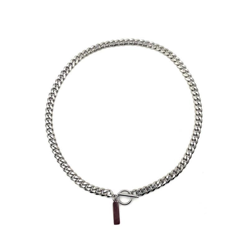 Мужская геометрическая цепочка-кубинка из нержавеющей стали для уличного стиля