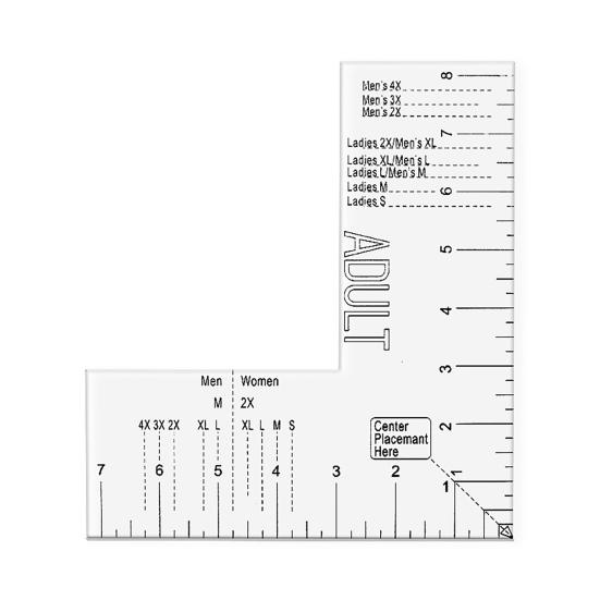 T-shirt Chest Logo Guide Ruler Left Chest Logo Placement Tool Clear Acrylic Sewing Ruler Embroidery Placement Guide