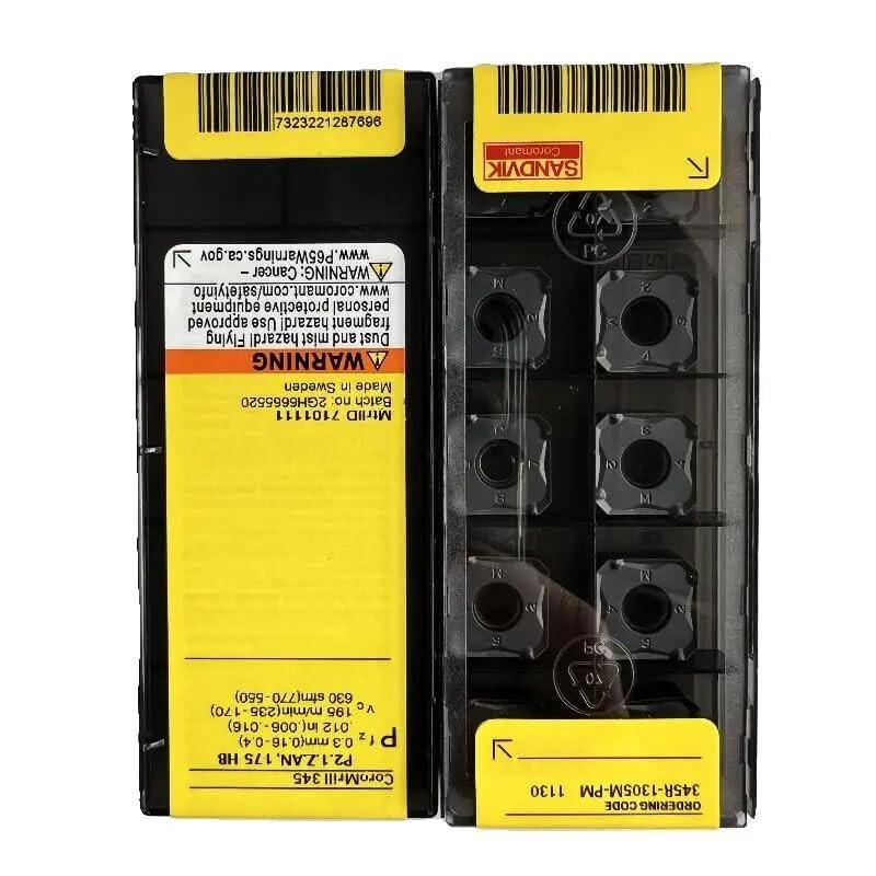 

Original Sandvik / 345R-1305M-PM 1130 / CNC lathe carbide blade 10 PCS