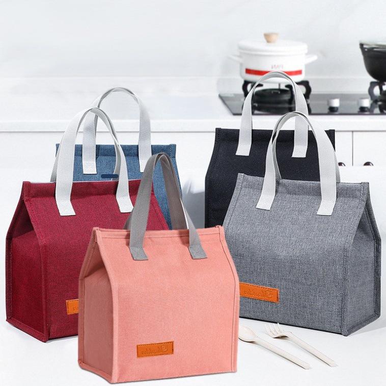 Portable Insulated Lunch Bag - Hand-held, Waterproof Aluminum Foil for Office, Commute, Students, or Kids