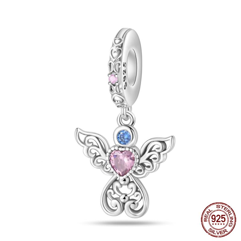 New Copper Fashion Spring Carnation Flower Parrot Charm Bead Suitable For 3Mm Bracelet Diy Fine Jewelry Gift Making