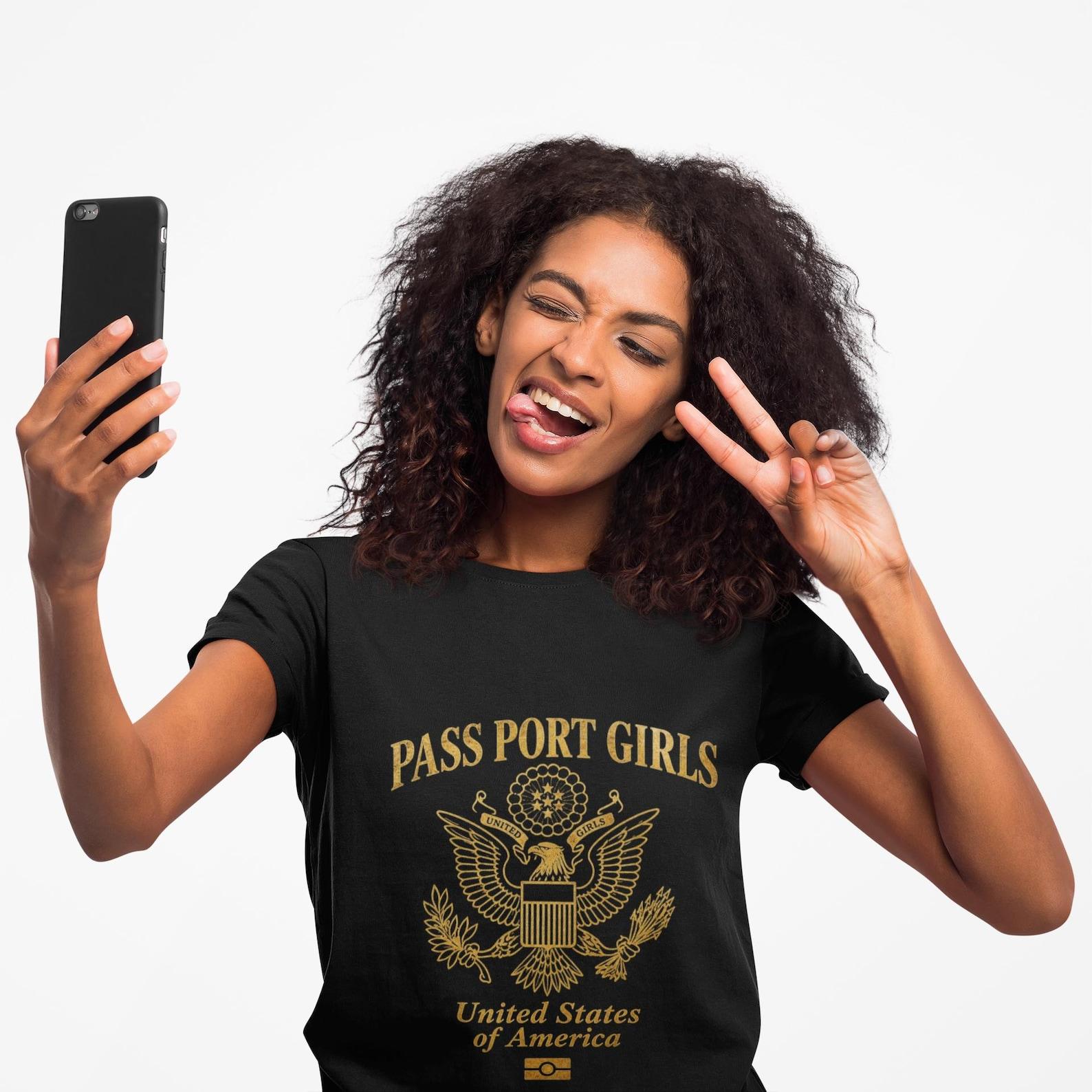 Passport Girls Travel T-Shirt | Garment-Dyed Relaxed Fit Tee S