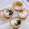 Aroma Candle In Amber Glass with Dried Flowers - Christmas Home Decoration Ornament