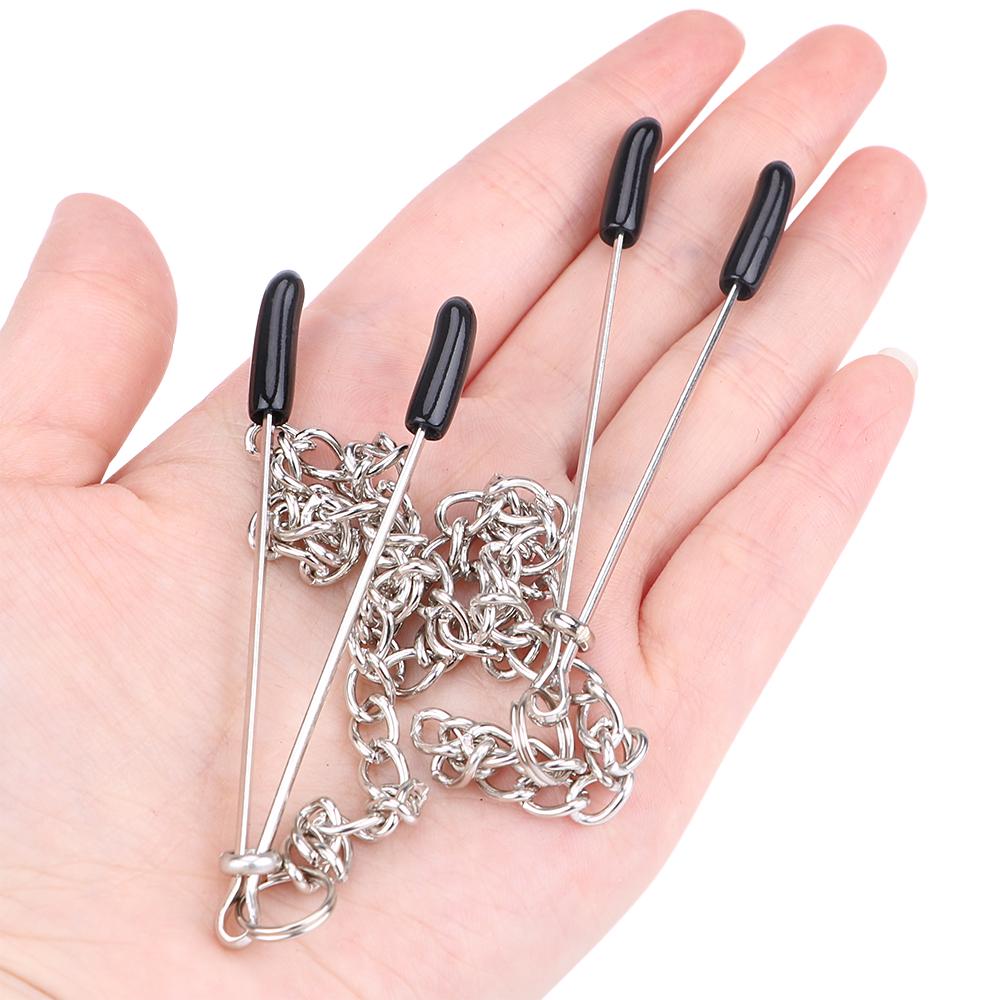 Clit Clamp Sex Toys For Couple Adult Game Breast Labia Clips With Metal Chain Fetish Nipple Clamps Adjustable Role Play