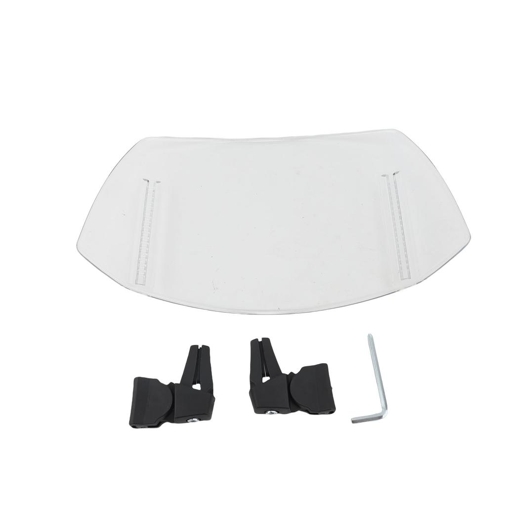 Motorcycle Windshield Extension Universal Heightened Clip On Wind Deflector Windscreen Extender Spoiler