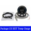 HD 2" 52mm Car Digital Turbo Boost Gauge Water Temp Oil Temp Oil Pressure Gauge Voltmeter EXT Temperature Tachometer RPM gauge
