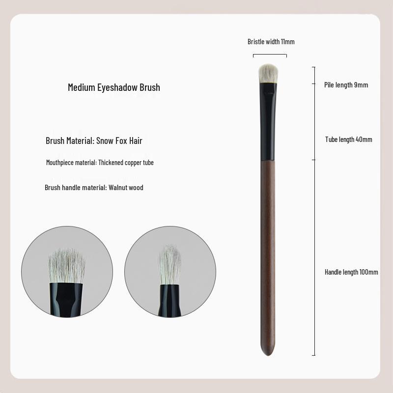 Phoenix Hall Bamboo Makeup Brush Set - Includes Small & Large Animal Hair Eyeshadow Brushes, Snow Fox Hair for Blending Detail.
